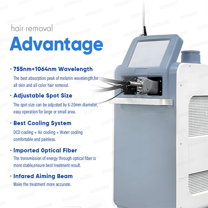 Quick Hair Removal Alexandrite Laser Hair Removal Machine